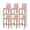 Light Pink, variant on Sage Green Wooden Grain Bar Stool Covers Set of 6, Farmhouse Vintage Ombre Geometric Stretch Bar Chair Covers with Backs, Removable Pub Counter Height Chair Cover for Kitchen Dining Room Cafe