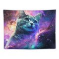 thumbnail image 5 of Orinice  Wall Hanging Galaxy Cat Art Tapestries Poster Trippy Wall Tapestry - Room Decor for Bedroom Home Dorm, Indoor And Outdoor Painting, 5 of 6