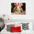 thumbnail image 5 of Bunny Rabbit Resting in Bed Pink, Canvas Wall Art, 5 of 5