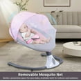 thumbnail image 6 of Electric Swing, Portable Baby Swing with Bluetooth Music, 4 Sway Speeds, 12 Lullabies, USB Plug, Pink, 6 of 9