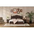 thumbnail image 4 of Furvclv Platform Bed With Wooden Slat Support 85.2 x 62.5 x 43.3 Inches (L x W x H) Queen Size Retro Style Platform Bed, 4 of 8