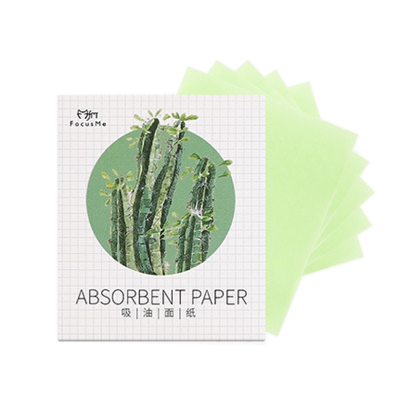 50Sheet/Bag Natural Linen Oil Blotting Sheets Facial Oil Absorbing