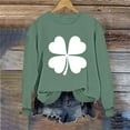 thumbnail image 6 of St Patricks Day Sweatshirt Women Four-Leaf Clover Print Shirt Long Sleeve Crew Neck Pullover Saint Patricks Day Shirt Irish Tops for Women, 6 of 6