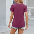 thumbnail image 4 of DeHolifer Women's Tank Tops Sleeveless V-Neck Button Solid Color Tank Tops Loose Casual Fashion Blouse Wine 2XL, 4 of 5
