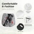thumbnail image 6 of Lsque Abstract Geometric Hummingbird Printed Women's Running Shorts with Liner Pockets,Elastic Quick Dry Workout Athletic Gym Yoga Shorts,Womens High Waist Shorts-XX-Large, 6 of 9