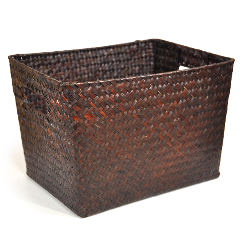 Alexa Small Utility Storage Basket Mahogany 12in