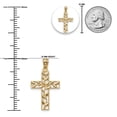 thumbnail image 3 of Charm America - Gold Olive Branch Cross Charm - 10 Karat Solid Gold, 3 of 4