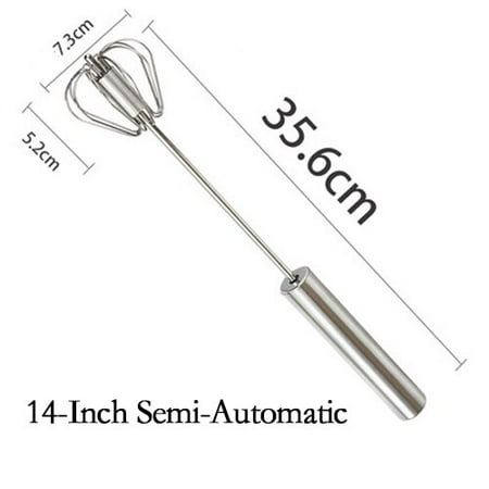 

Stainless Steel Milk Mixing Eggbeater Hand Pressure Rotating Semi-Automatic Mixer Coffee Handheld Mixer Kitchen Cooking Tools
