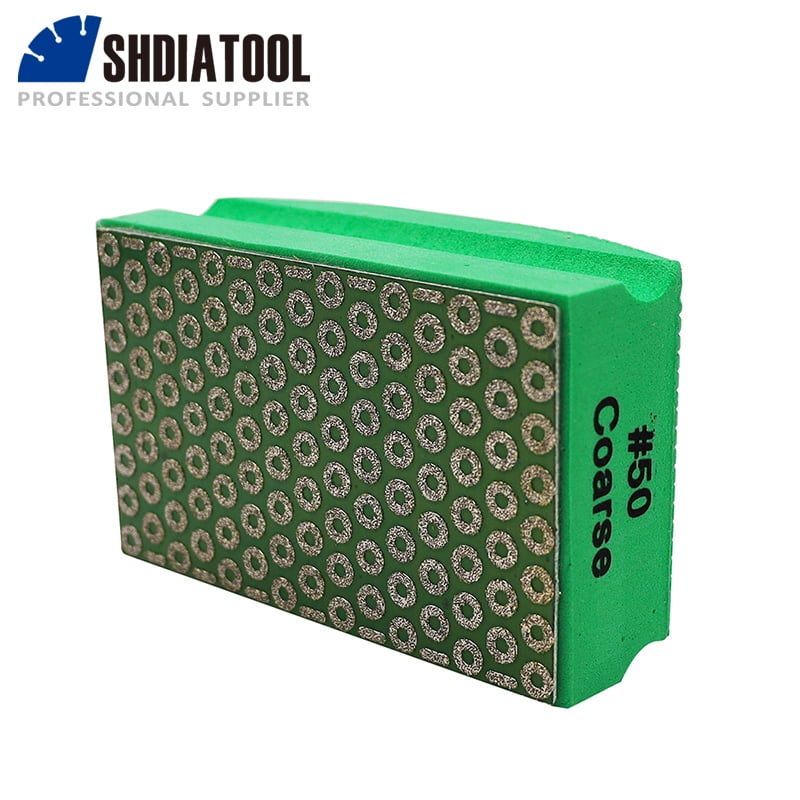 SHDIATOOL Diamond Hand Polishing Pad 1pc 90X55mm for Polishing Granite
