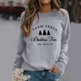 thumbnail image 2 of Chandail en Molleton de Noël pour Femmes Imprimé Mode Pull Mi-Long Col Rond Pull Chaud Vacances Xmas Extérieur Manches Longues Fermeture Cardigan, 2 of 5