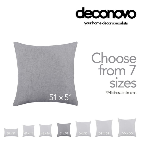 Deconovo Pack of 2 Decorative Throw Pillow Covers Farmhouse Burlap Cushion Cover for Couch Sofa Bedroom 20 x 20 inch Silver Sconce Walmart Business Supplies