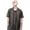 Dusty Black, variant on Brooklyn Cloth Men's Jacquard Knit Vertical Stripe Camp Collar Shirt, Toffec, Small