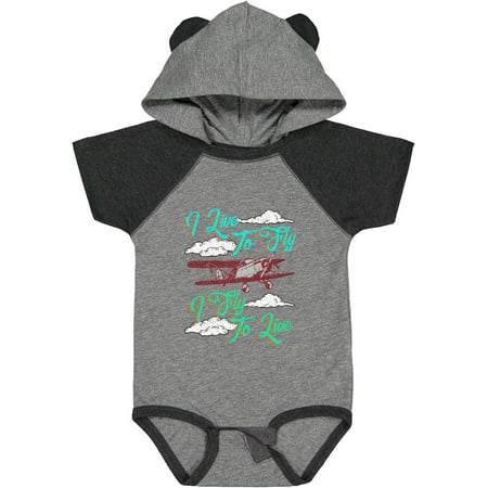 

Inktastic Pilot Live to Fly Airplane Boys or Girls Baby Bodysuit