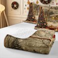 thumbnail image 4 of Erosebridal Window Scene Bed Spread Queen 3pcs,Winter Evening Queen Coverlet Set,Gold,1 Quilt and 2 Pillowcases, 4 of 7