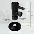 thumbnail image 2 of Westbrass D105QR-62 Round Lever 1/4-Turn Angle Stop 1/2" Copper x 3/8" Compression, Matte Black, 2 of 4