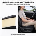 thumbnail image 3 of Floleo Sloped Car Seat Cushion 16.1x14.1 in with High Resilience Foam, Full Leather Breathable Driver Seat Pad for All Season Comfort and Support, 3 of 8