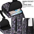 thumbnail image 4 of Sling Backpack,Skull Flower Halloween Pattern Crossbody Bag with Water Bottle Holder,Waterproof Sling Bag for Men/Women with Chest Phone Holder for Hiking,Travel, 4 of 6