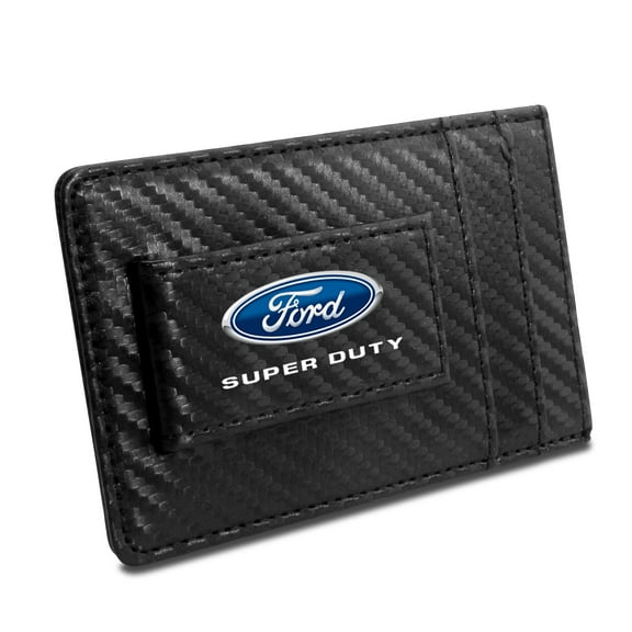 Ford Super-Duty Black Carbon Fiber RFID Card Holder Wallet