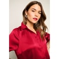thumbnail image 3 of Roaman's Women's Plus Size Kate Satin Blouse, 3 of 5