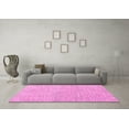 thumbnail image 3 of Ahgly Company Indoor Round Abstract Pink Contemporary Area Rugs, 5' Round, 3 of 4