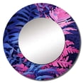 thumbnail image 2 of Designart "Pink Blue Fern Fonds Pastel Hues" Floral Round Mirror Wall Decor Modern - Large Pink Round Office Mirror - Round Mirror - 29" x 29", 2 of 6