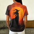 thumbnail image 4 of Bexdxz Vintage Halloween Polo Shirts Women Short Sleeve Lapel Collar Casual Autumn Party Tees Orange 3XL, 4 of 4