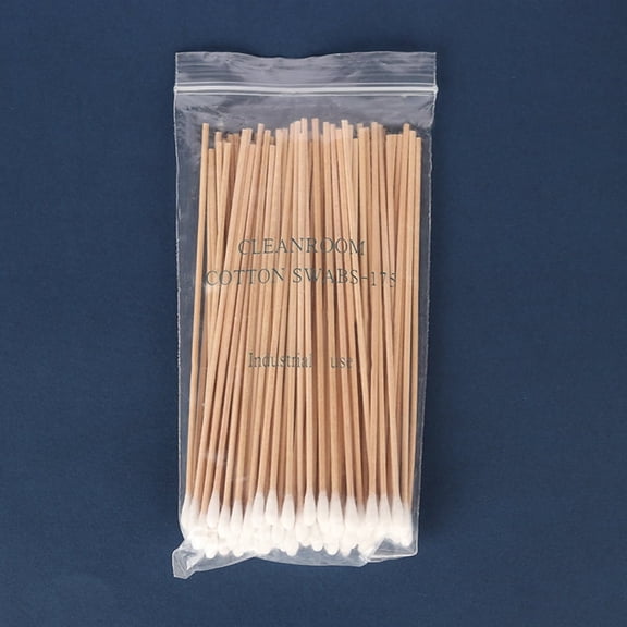100Pcs Long Cotton Swabs with Wood Handle Single-Tipped Cotton Swab Wooden Handle Single-Tipped Cotton Swabs White