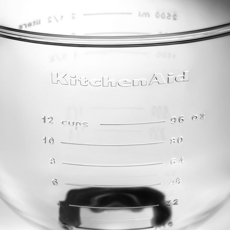 KitchenAid Stand Mixer 5-Qt. Glass Mixing Bowl with Measurement Markings  and Lid + Reviews