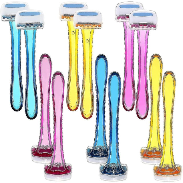 12 Pcs Rasoir pour Femmes Tondeuse Bikini Accessoires de Voyage Durables Rasoirs pour Femmes Rasoir Épilation du Pubis Rasoir de Beauté Rasoir de Type T pour le Corps Cosmétique T