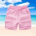 thumbnail image 2 of AINIYS Kids Pull On Casual Shorts Soft Knit Lightweight with Elastic Waist Closure for Daily Play and Home Lounging Pink 4 Years, 2 of 5