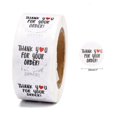 thumbnail image 3 of 1 Inch Thank You Stickers Self-Adhesive Kraft Paper Gift Tag Stickers Adhesive Labels for Presents Packing Bags with Word Thank you For your ORDER White Sticker: 25mm about 500pcs/roll, 3 of 6