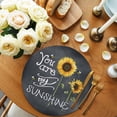 thumbnail image 3 of Round Placemats Set of 4 You Are My Sunshine Place Mats Washable Woven Placemat Bee Sunflower Dark Grey Circle Braided Table Mat for Kitchen Dining Table Party Home Decor 15 Inch, 3 of 8