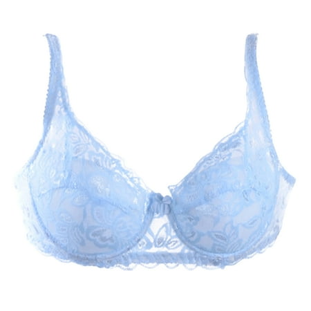 

Saient Women Sexy Gather Push Up Bra Underwire 3/4 Cup Lace Brassiere Underwear