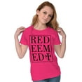 thumbnail image 4 of Redeemed Cross Christian Faith Womens Fitted Plus Size Graphic Tee Brisco Brands 3X, 4 of 5