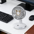 thumbnail image 4 of Desk Fan Rechargeable Portable Round Base 10x10x17 cm for Home Office Outdoor Gift, 4 of 6