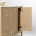 thumbnail image 3 of Hannah 48 in. Off Centered Right Basin Vanity Set in Oak with White Quartz top, 3 of 10