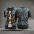 thumbnail image 2 of CONFREE Halloween Mens Pirate Captain Tshirts Short Sleeve Crew Neck Graphic Lightweight Hallowmas T-Shirts for Men, 2 of 4