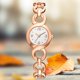 thumbnail image 4 of Accesorio de muñeca de joyería de reloj simple de moda de personalidad exquisita (plata con cara negra), 4 of 5