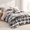 Black and White-Full, variant on Rainbow Queen Faux Plush 3pc Full/Queen Bedding Comforter Set