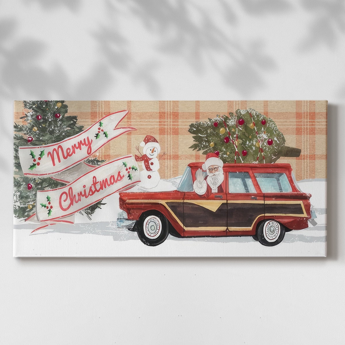 Santa on Wheels Collection D- Gallery Wrapped Canvas
