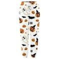 thumbnail image 5 of MuXi Halloween Clothes For Women Casual Pants High Waist Drawstring Joggers Sweatpants With Pockets Halloween Print Relaxed Fit For Autumn Winter Everyday Wear (Orange,XL), 5 of 5
