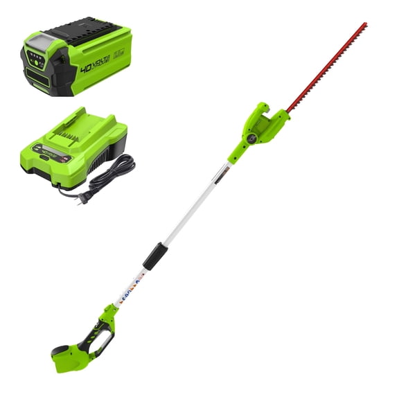 40V 20" Cordless Pole Hedge Trimmer, 2.0Ah Battery and Charger Included