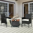 thumbnail image 4 of Wubio 2 Pieces Patio Chairs Set Outdoor Rattan Wicker Single Armchair PE Furniture Sofa Set with Cushions, 4 of 8