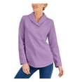 thumbnail image 2 of KAREN SCOTT SPORT Womens Black Fleece Long Sleeve Shawl Collar Top M, 2 of 6