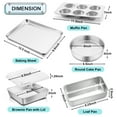thumbnail image 7 of Walchoice 6-Piece Stainless Steel Non-stick Bakeware Sets with Cookie Sheet, Loaf & Muffin Pan, 7 of 7