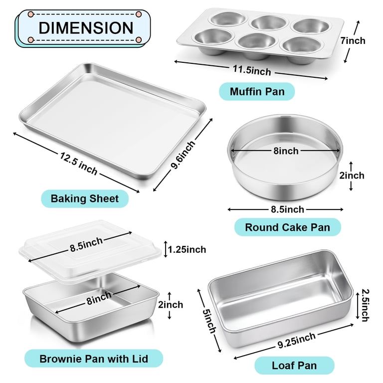Walchoice 6-Piece Stainless Steel Nonstick Bakeware Set photo 7