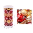 thumbnail image 4 of 6CM, 24PCS Golden Red Painted Ball Set Christmas Tree Pendant Decoration Ball, 4 of 5