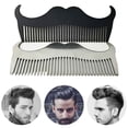 thumbnail image 2 of HEVIRGO Goat Mustache Shape Stainless Steel Beard Grooming Shaping Comb Men Styling Tool, 2 of 7