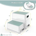 thumbnail image 2 of Toddler Step Stool,2 Kids Step Stool for Bathroom Sink,Baby Potty Stool with Anti-Slip Surface and Rubber Bottom,Plastic Stool with Handle for Toilet Potty Training Bathroom Kitchen, 2 of 4