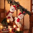 thumbnail image 6 of Valery Madelyn 21 inches Christmas Stockings, Soft Plush Cat Christmas Hanging Stockings with Santa Hat and Heart for Fireplace Family Holiday Christmas Party Decoration, 6 of 7